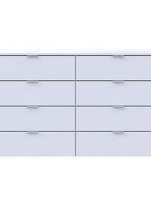 Комод doros рон 8 білий 8 ящиків 130х38х81 drs-011774 (41516172)