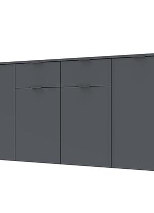 Комод у вітальню doros рон 7 160х38х81 см графіт (drs-011305)