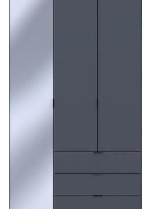 Комплект шкафов для одежды doros гелар (2 шт.) 116,5х49,5х203,4 см зеркало/графит (drs-011133)