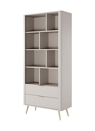 Стеллаж perfect home ланте/lante 2s с 2 ящиками и золотыми ножками беж (pfh-091103)