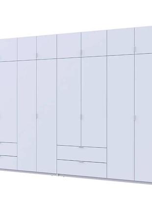 Шафа для одягу doros лукас біла 4+4 дсп 340х50х240 drs-011691 (42005138)