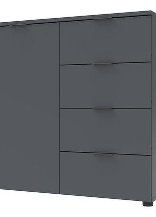 Комод у вітальню doros рон 1 80х38х81 см графіт (drs-011293)