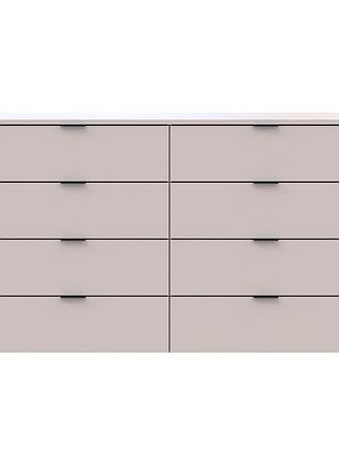 Комод doros рон 8 кашемір 8 ящичків 130х38х81 drs-011776 (41516171)