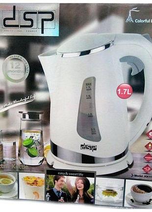 Чайник электрический dsp kk1110 1,7л 2200 вт (12 шт/ящ)