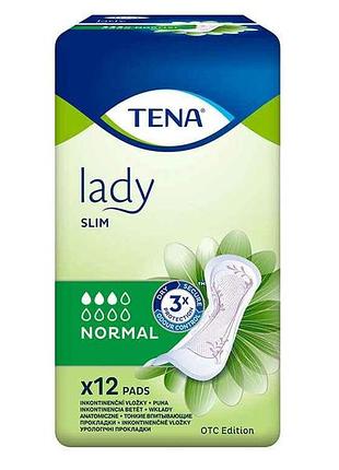 Прокладки урологические lady slim normal 12шт тм tena
