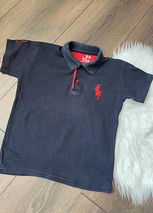 Синє поло футболка теніска для хлопчика 128 см 8 років поло ральф лорен polo ralph lauren