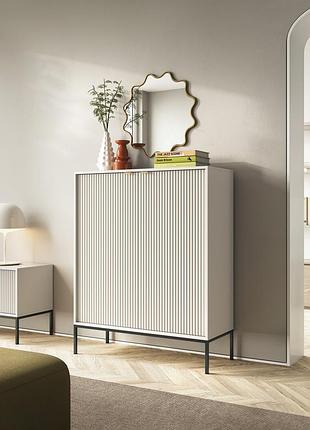 Комод високий perfect home нова / nova 2-дверний з чорними ніжками k104 кашемір (pfh-091236)