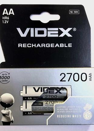 Аккумуляторы videx hr6/aa 2700mah double blister(2pcs)