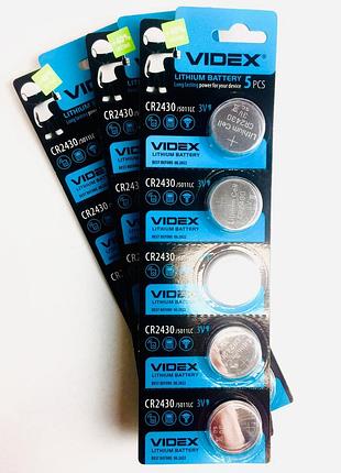 Батарейка літієва videx cr2430 5 pcs blister card