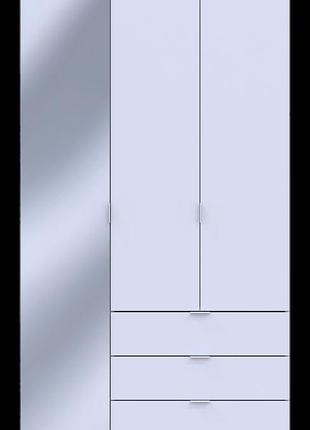 Комплект шаф для одягу doros гелар (2 шт.) 116,5х49,5х203,4 см дзеркало/білий (drs-011132)