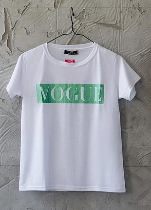 Футболка женская vogue white/green