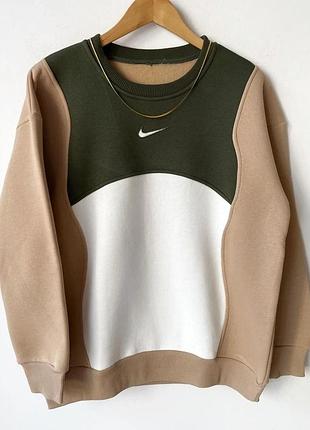 Світшот nike беж-зелений