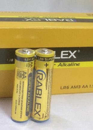 Батарейка rablex лужні (40 шт у блоці) lr06/ техніка/аа/1.5v/2шт (2/40/200/1000)