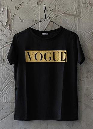 Футболка женская vogue black/gold