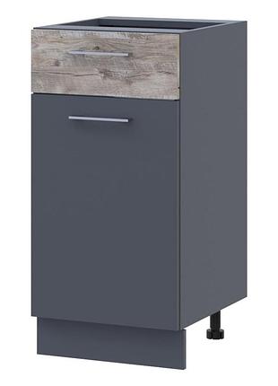 Кухонный модуль нижний doros лея ня82_40 40х46,6х82 см графит/дуб клондайк (drs-011373)