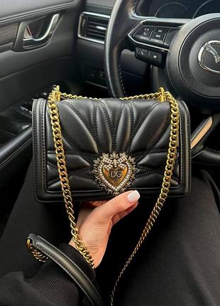Dolce&gabbana medium devotion bag in black