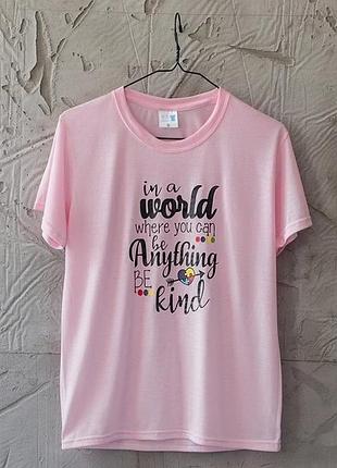 Футболка женская in a world pink