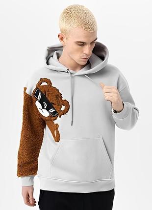 Худи plus bear серый
