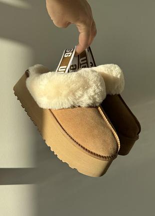 Funkette slipper platform chestnut