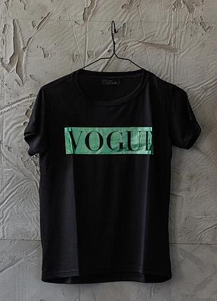 Футболка женская vogue black/green