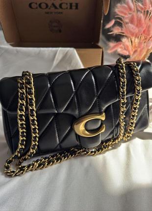 Coach tabby shoulder bag quilting black/gold