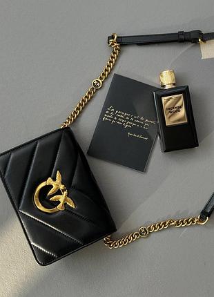 Pinko mini love bag click big chevron black [оригінальна коробка]
