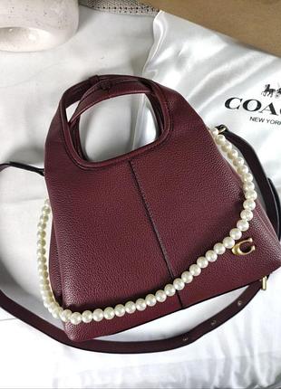 Coach lana shoulder bag burgundy