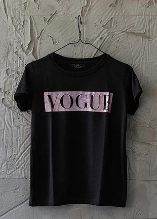 Футболка женская vogue black/pink