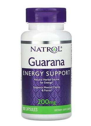 Natrol guarana 200 mg 90 капсул