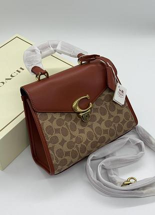 Coach sammy top handle bag leather black