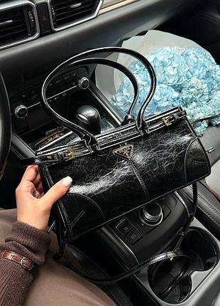 Prada medium leather handbag black (оригінальна коробка)