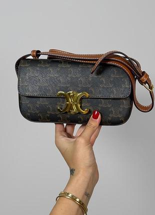Celine triomphe canvas bag leather