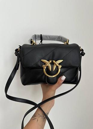 Pinko baby love bag puff maxi quilt black/gold
