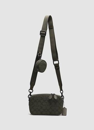 🦁 coach charter crossbody bag 19 in signature canvas jacquard