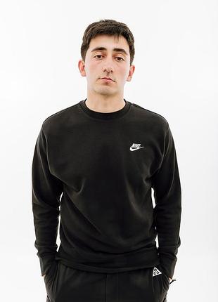 Толстовка чоловіча nike m club crw ft bv2666-010
