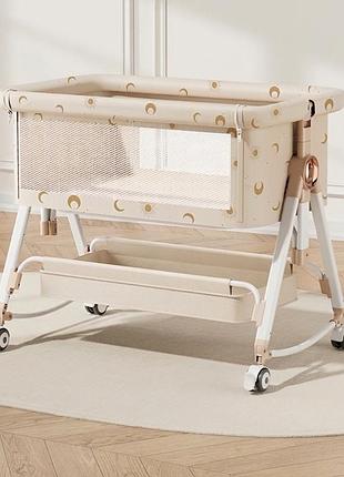 Детская кроватка-трансформер leobro smart crib pro 5в1 бежевая (lb-1135)