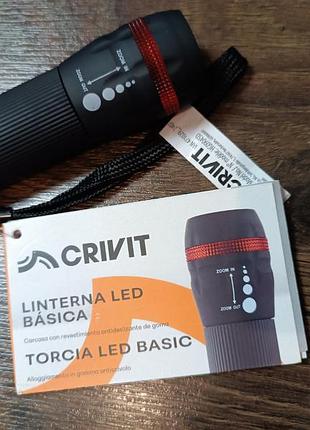 Ручной led-фонарик на батарейках crivit, черный crivit