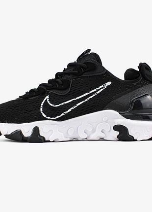 Кросівки nike react white black, чоловічі кросівки nike, найк реакт
