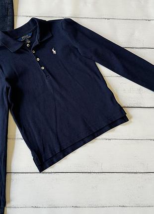 Кофта на дівчинку polo ralph lauren оригінал поло реглан лонслів шкільна форма теніска