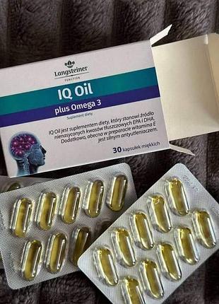Диетическая добавка "iq oil + омега 3" languiner, 30 капсул