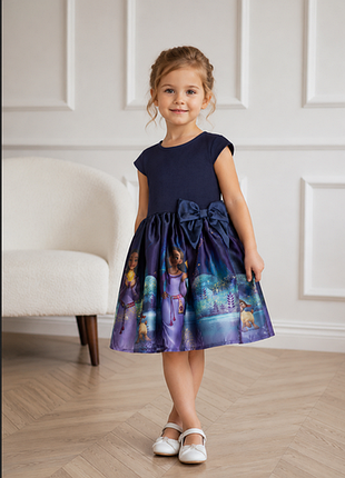 Синее платье аши disney от h&amp;m на 4-6 лет