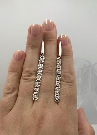 Сережки із срібла 925 проби.