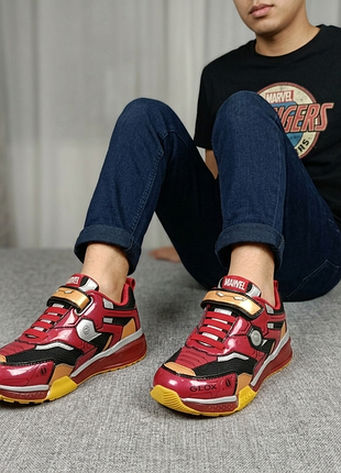 Кросівки geox respira x marvel avengers (iron man) унісекс— розмір 37