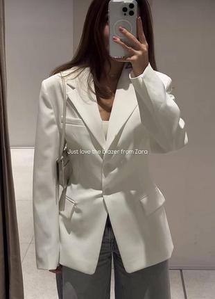 Жакет білий zara xs 2010/810/250