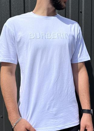 Футболка burberry white біла m