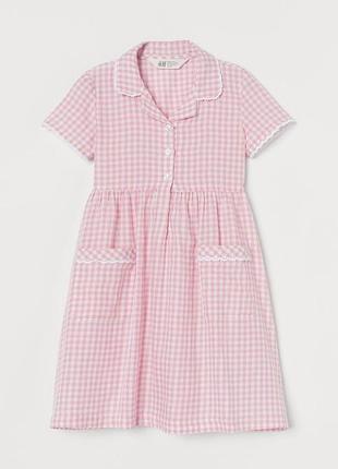 Летнее хлопковое платье h&amp;m на девочку 8-9 лет 134 см