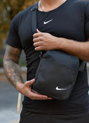 Сумка мессенджер борсетка через плечо черная спорт nike 2
