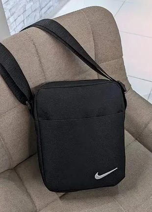 Сумка мессенджер борсетка через плечо черная спорт nike 3