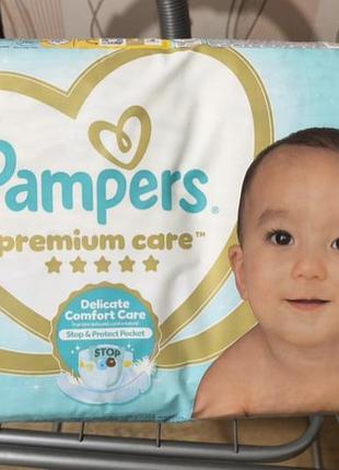 Підгузки pampers premium care розмір 3 (6-10 кг), 60 шт