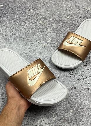 Тапочки nike benassi jdi white